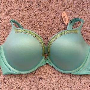 Mint Green Embellished Very Sexy Push-Up Bra - Women Intimates